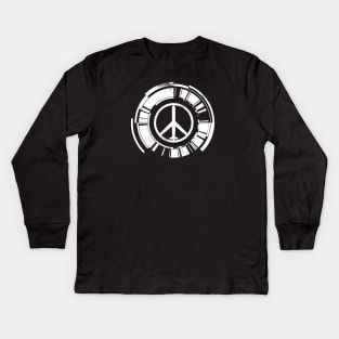 Walker of Peace [White] Kids Long Sleeve T-Shirt